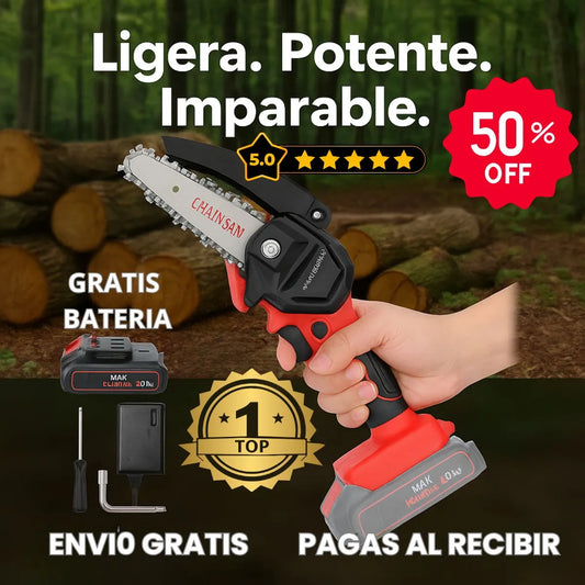 Motosierra Portátil™ Podá ramas y Troncos en segundos sin esfuerzo