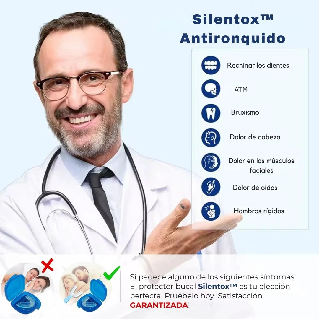 💤 Menos ronquidos, más tranquilidad en pareja. Silentox™ devuelve el silencio y el descanso a tus noches.