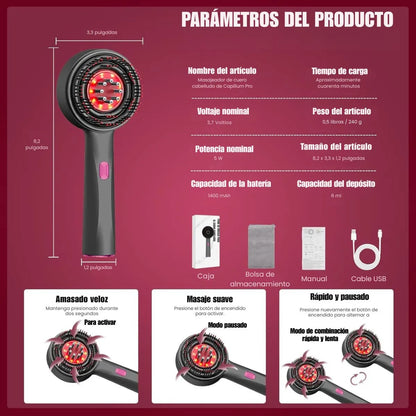 Capillum Pro Masajeador Inteligente + REGALO 💧 Aceite de Crecimiento Capilar