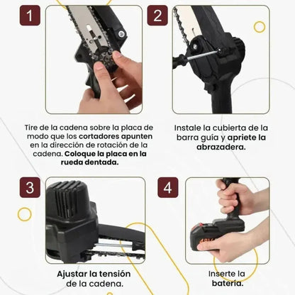 Motosierra Portátil™ Podá ramas y Troncos en segundos sin esfuerzo