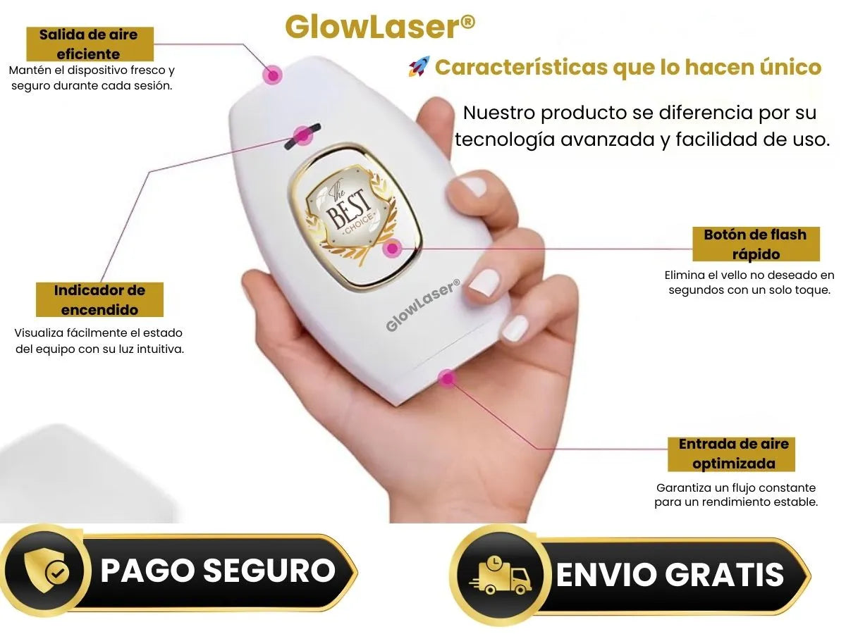 GlowLaser®: Depílate fácil, rápido y sin dolor + 2 regalos gratis