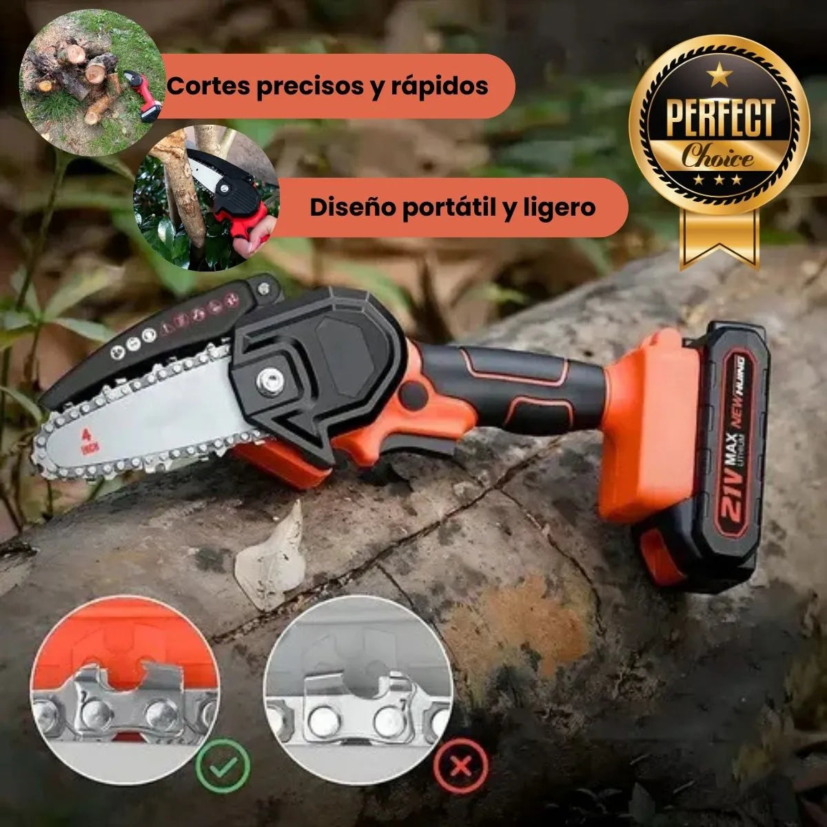 Motosierra Portátil™ Podá ramas y Troncos en segundos sin esfuerzo